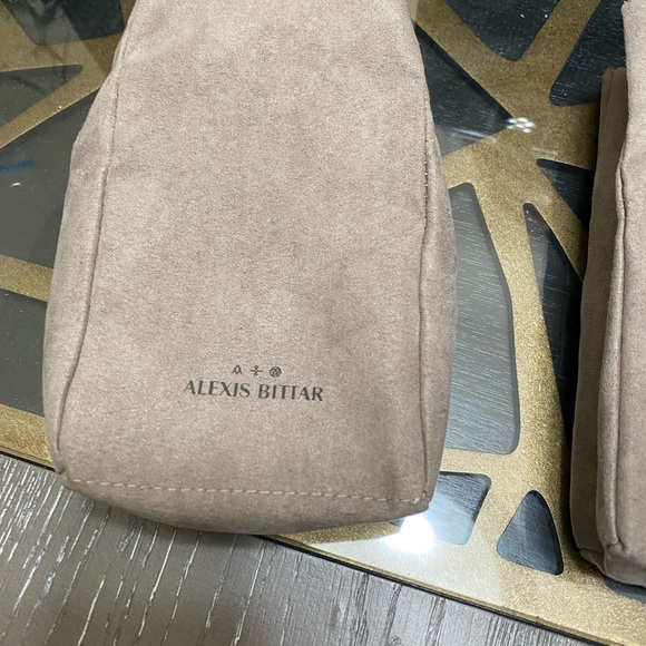 Four 2-Pocket Interior Alexis Bittar Jewelry Pouches- - Picture 7 of 7